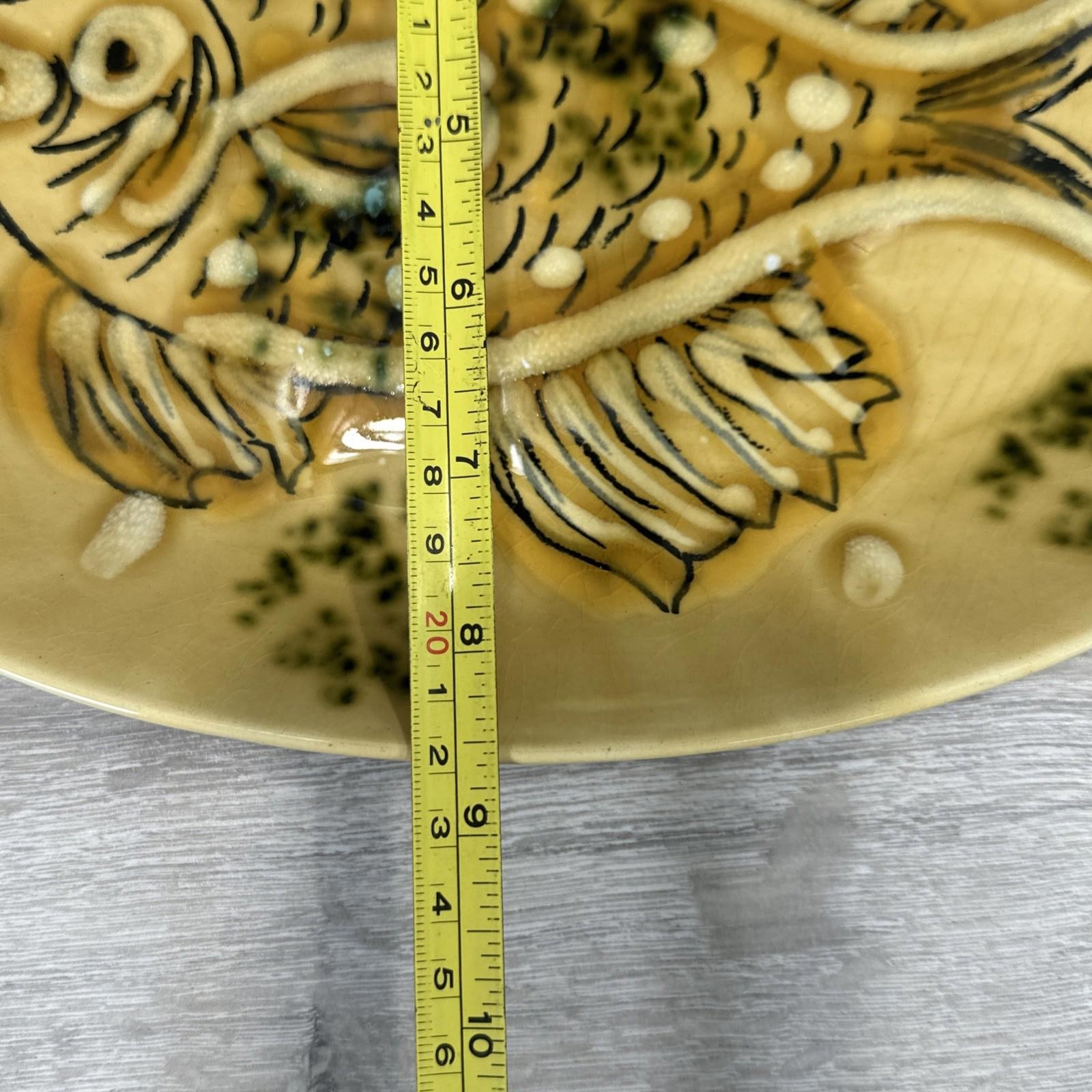Vintage SADO International Portugal Hand-painted Fish Plate Platter Serving Dish image 4