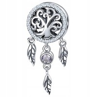 TraumfäNger-AnhäNger Aus 925Er Sterlingsilber Mit Zirkonia-Perlen Und Baum
