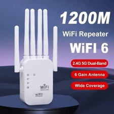 1200Mbps Dual Band WiFi Repeater Wireless Range Extender Signal Booster US Plug