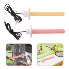 2 Pcs Parrot Heating Pole Heated Bird Perch Cage Rod Heater Stick