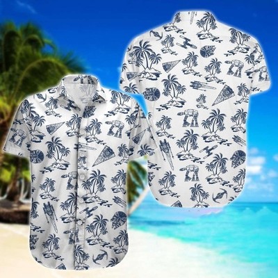 Star Wars Galactic Hawaiian Shirt Aloha Beach Sci Fi Gift Men Women