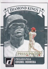 ODUBEL HERRERA /99 DONRUSS GOLD PRESS PROOF PARALLEL PHILLIES #21 2016 16 PANINI