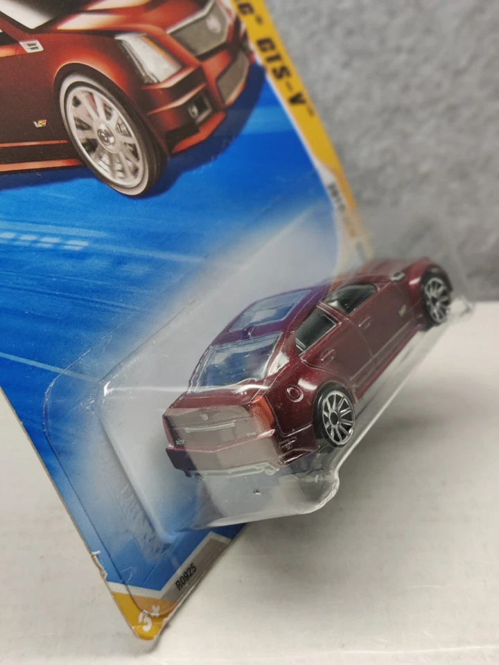 Hot Wheels 2010 Nuevos Modelos #10/44 Borgoña '09 Cadillac CTS-V Bonito! Foto 3 de 4