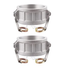 2 Pack Aluminum Type DC Cam Lock Fittings Cam Groove Hose Fitting 1 Inch Female