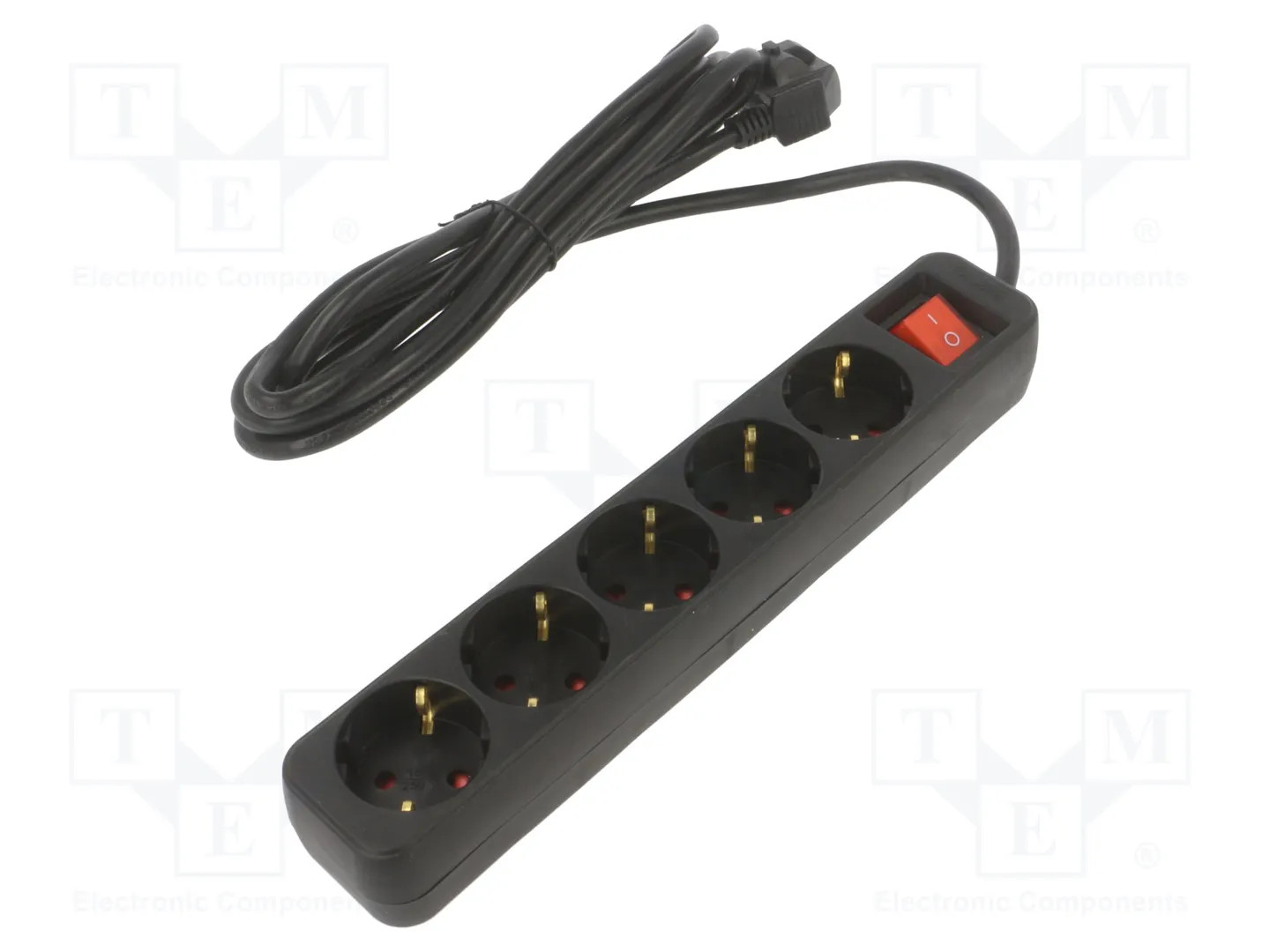 REGLETA DE EXTENSIÓN 3M 5X 230V SCHUKO CON PS1-05F-0300-BK - Imagen 2