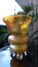 Johann Loetz Witwe Iridescent Art Nouveau Bohemian Glass Vase 5.3"