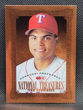 1997 Donruss Preferred Bronze National Treasures - Ivan Rodriguez #186 Rangers