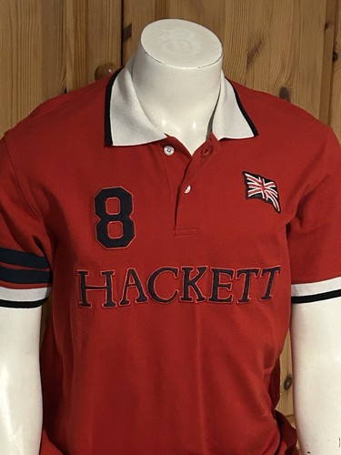 Hackett Red Polo Shirt Size XL Good Condition 44” Chest - Picture 7 of 8