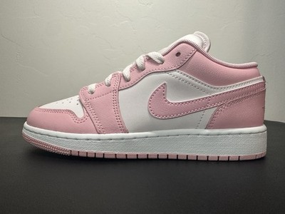 Nike Air Jordan 1 Low GS Soft Pink Pearl Pink White Sneakers
