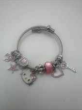 PINK Hello Kitty Charm Bracelet - Adjustable KIDS/ADULTS