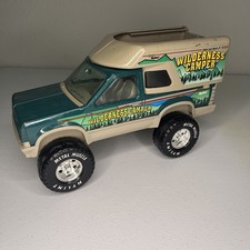 Vintage Nylint Ford 4 X 4 Green Truck Wilderness Camper No Slide Out Boat