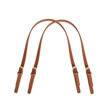 2Pcs Leather Handles Shoulder Straps with Adjustable Buckle, PU Purse Handles