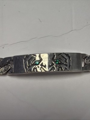 BOCAI Solid S925 Silver Bracelet Pattern Men Women Yiger Tank  20cm