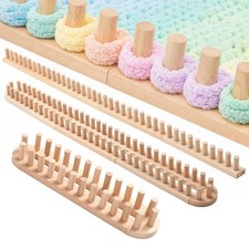 96 Inch Chunky Blanket Loom Kit Adjustable Wood Chunky Yarn Loom Knitting Bee...