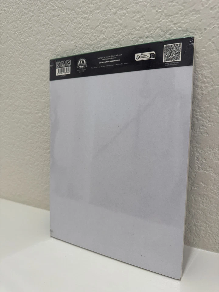 Almofada aquarela prensa fria Arches 1795092 9x12 polegadas, branco natural - 12 folhas - Imagem 2 de 4