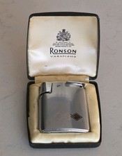 Vintage Ronson Varaflame Gas Lighter In Its Original Working Order