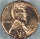 1957-D PCGS MS66RD Lincoln Cent 80456707