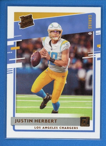 2020 Panini Donruss Canvas Parallel #303 Justin Herbert Rated Rookie RC