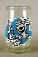 1 WELCH'S JELLY JAR GLASS LOONEY TUNES 6 MARVIN MARTIAN SPECIAL EDITION #6 1995