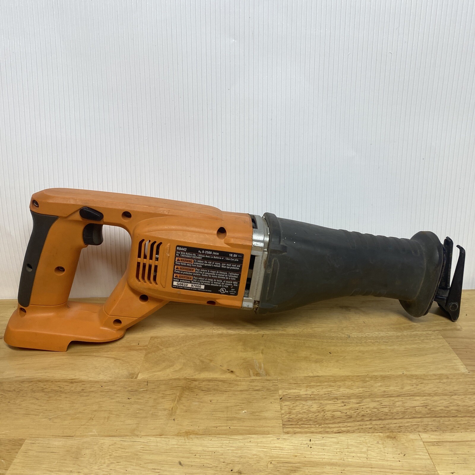 RIDGID 18v Cordless Reciprocating Saw R844 Sawzall Bare Tool for sale