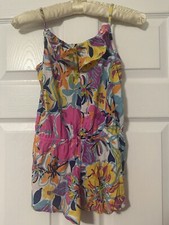 Lilly Pulitzer Romper Girls 6-7 Colorful Floral