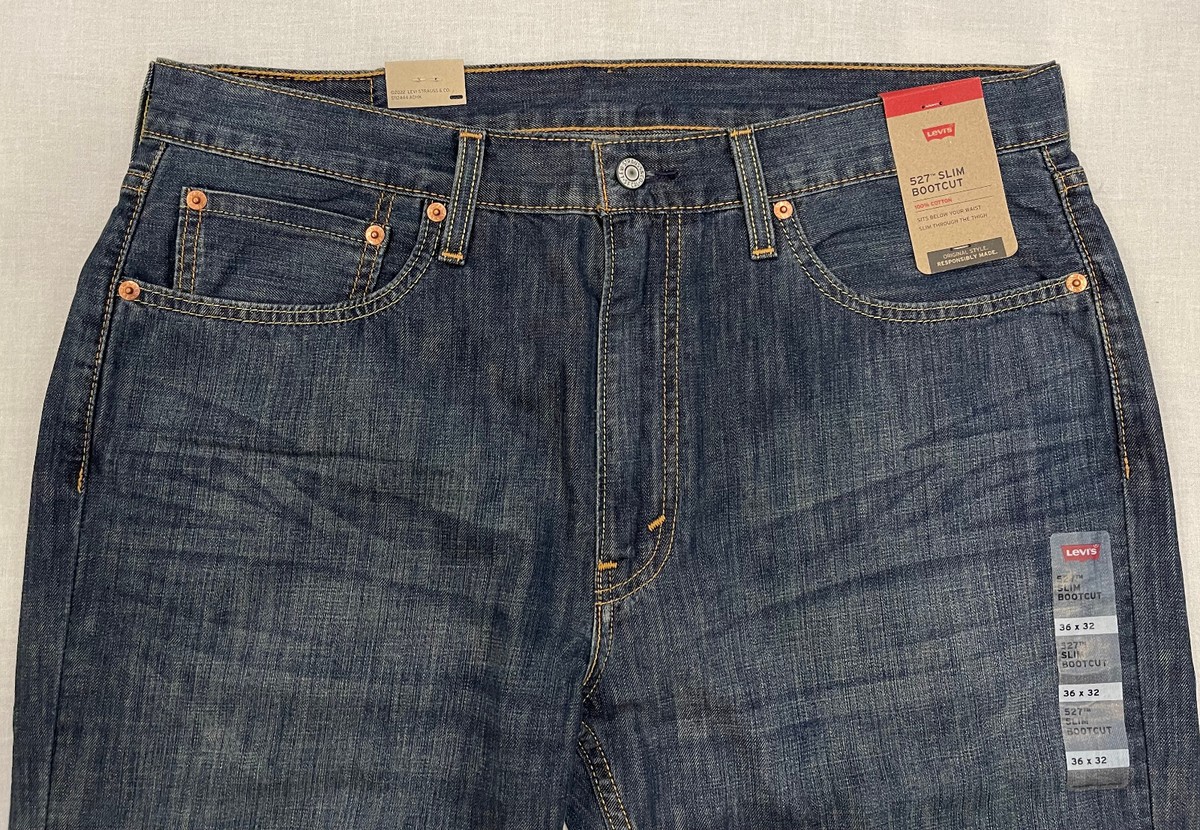 Levi's 527 Slim Bootcut - Jeans Stretch Coton Taille W38 L32 - Neuf Avec étiquette