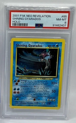 Pokemon Shining Gyarados Holo Graded PSA 8 NM-MT Neo Revelation 65/64 🔥