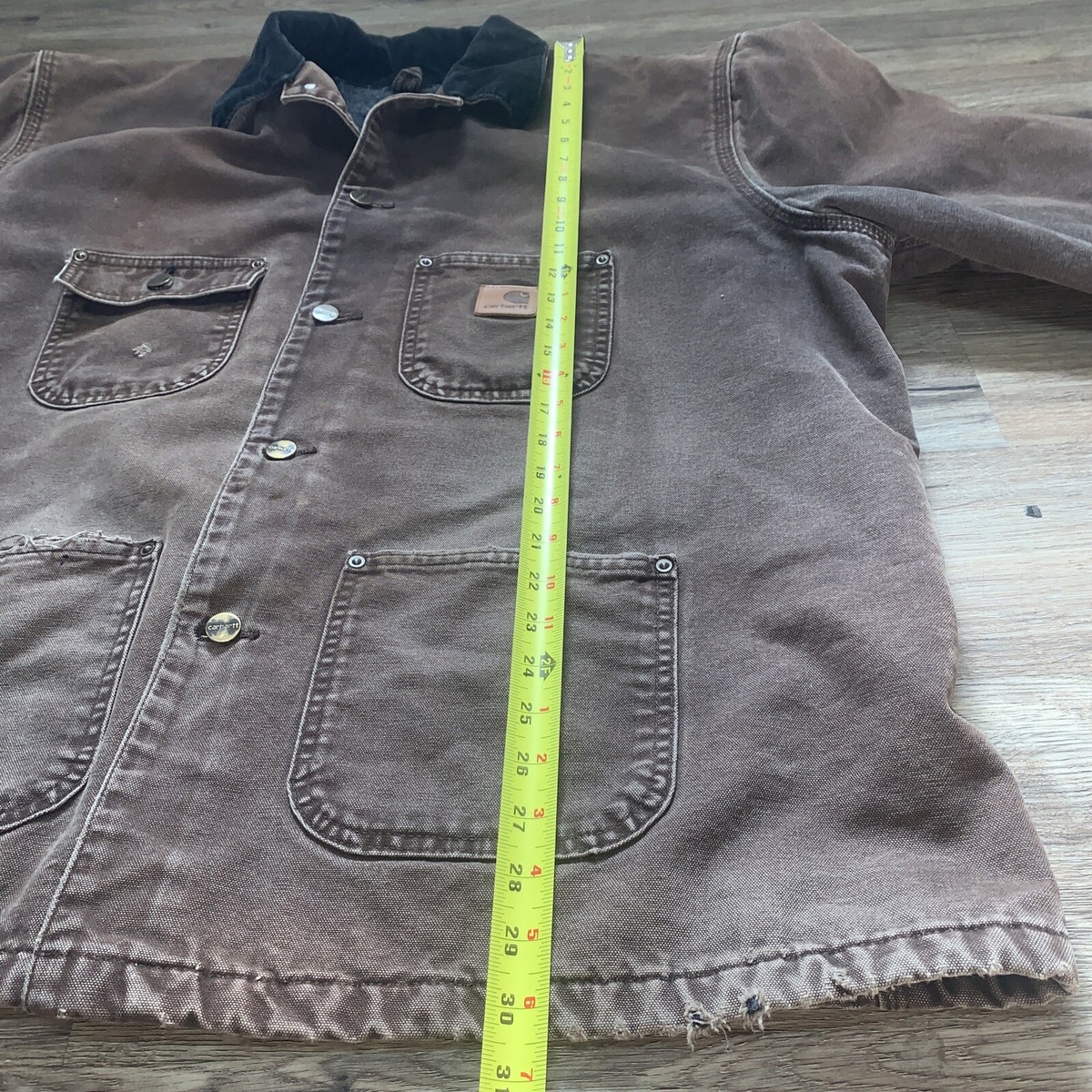 Vintage Carhartt C02 DKB Brown Blanket Lined Chore Jacket