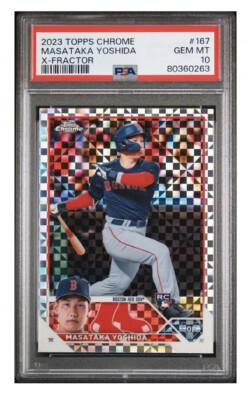 Topps chrome 吉田 RC auto 2023 Topps Chrome Masataka Yoshida RC X-Fractor PSA 10 | eBay