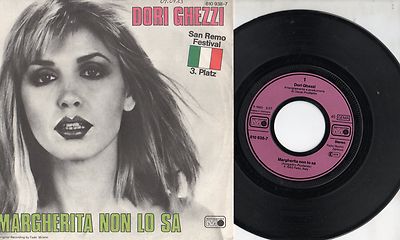 DORI GHEZZI Scheibe 45 Umdrehungen MADE in GERMANY SANREMO 1983 Margherita weiß es nicht