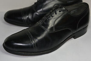 MEN S FOOTJOY CLASSICS BLACK LEATHER CAP TOE DRESS  SHOES  