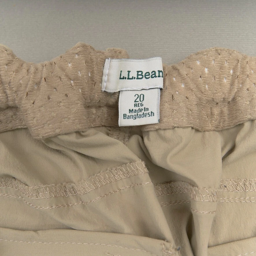 Pantalones de senderismo LL Bean para mujer 20 marrón nailon repelente al agua absorbente comodidad sendero Foto 4 de 4