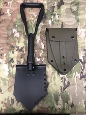 Tri-fold Entrenching Tool / Shovel Mil-Spec With USGI NOS ALICE Carrier 