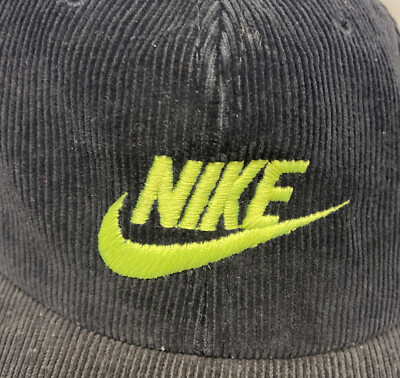 VINTAGE 80s 90s Nike Corduroy SnapBack Yupoong And Co Adjustable 