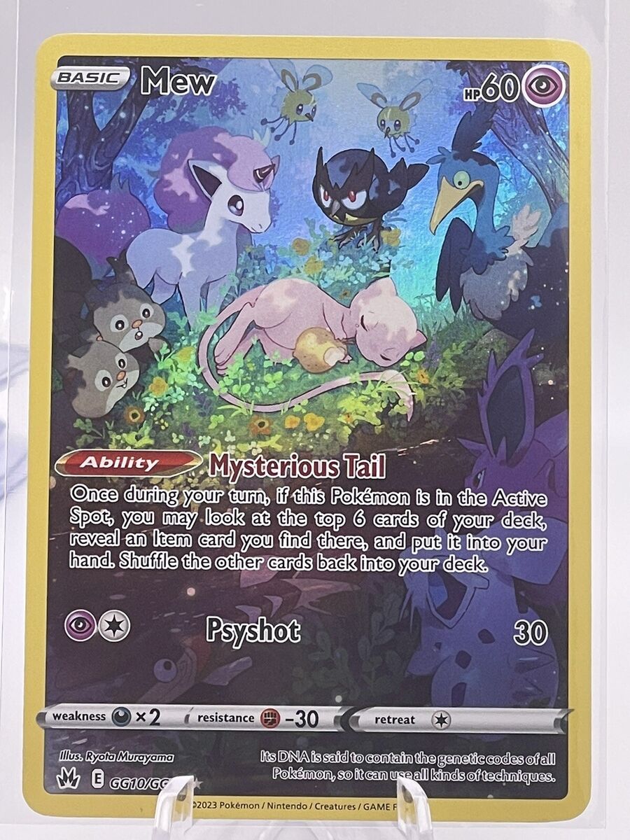 Mew GG10/GG70 Ultra Rare Holo - NM Crown Zenith Pokemon *In Mew GG10/GG70 Ultra Rare Holo - NM Crown Zenith Pokemon *In