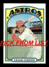 1972 Topps 2-257 EX/EX+ Pick From List All PICTURED