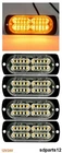 4X LED Penetration Lights 12-24V Orange Warning 18 Flash Modes Flashing