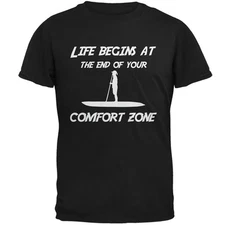 Comfort Zone Paddle Board Black Adult T-Shirt