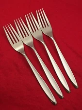 Insico NASSAU Lot of 4 Dinner Forks 7 3/8" International Silver Stainless USA