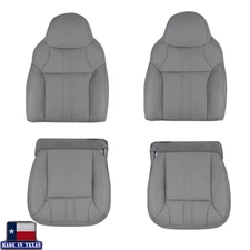 2000 2001 For Ford Excursion XLT Replacement Front Real LEATHER Seat Covers Gray