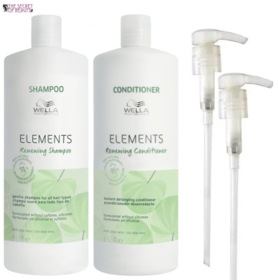 Wella Elements Renewing Shampoo & Conditioner 2x 1000ml + Pumpen
