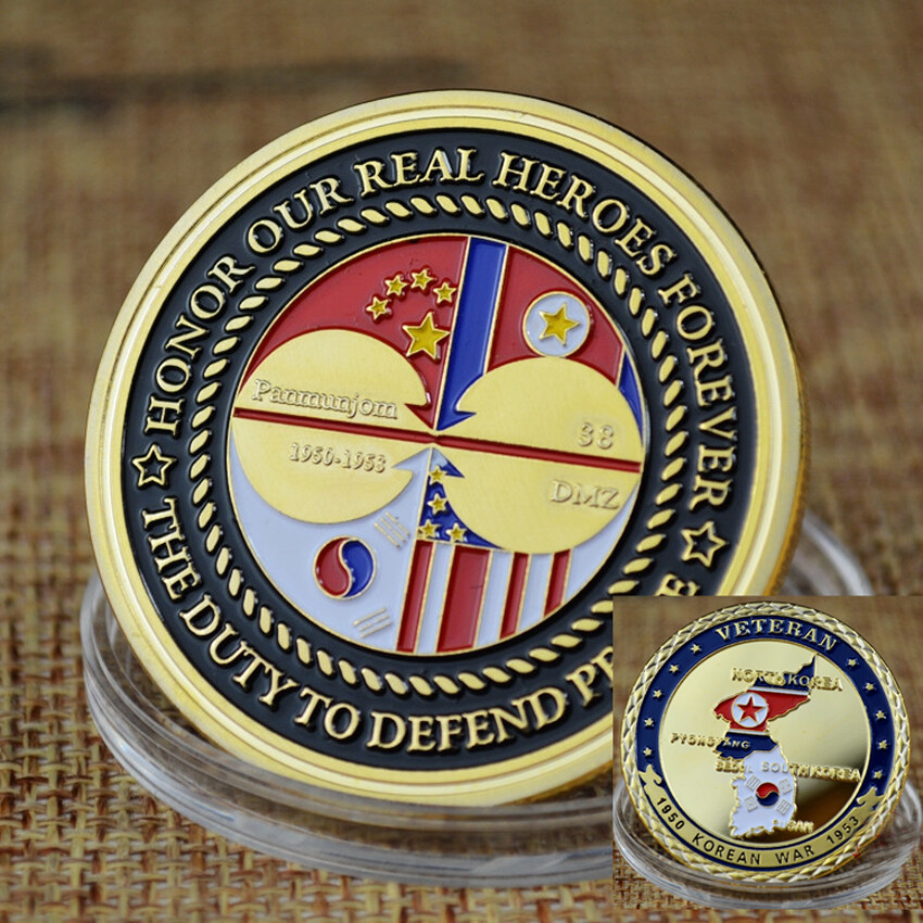 100 PCS 1950-1953 KOREAN WAR Collection Challenge VETERAN Commemorative Coin