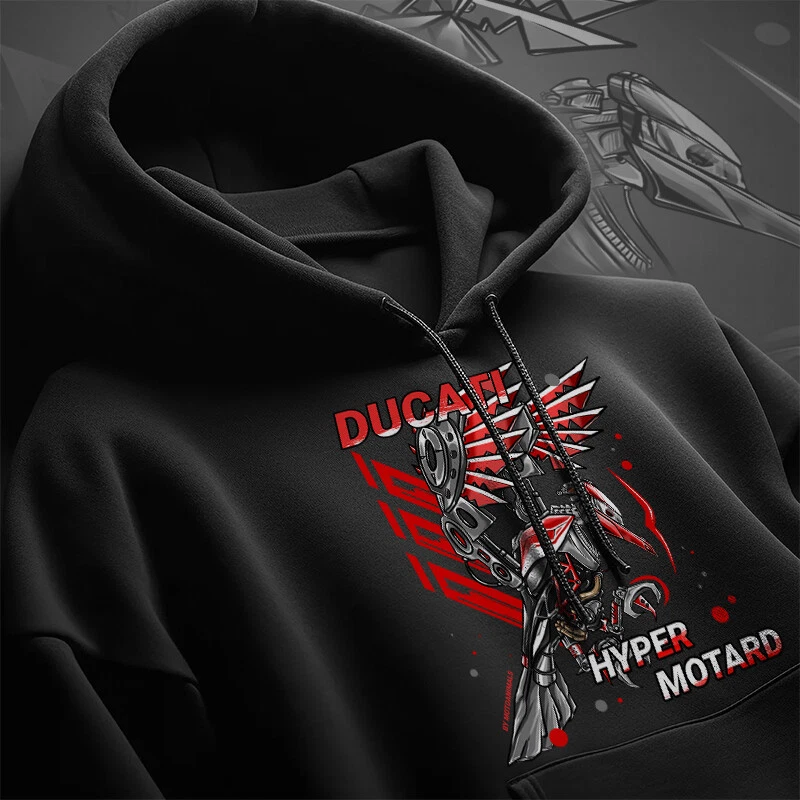 Ducati Hypermotard 950 Motorcycle Hoodie Pullover for Motorrad Riders