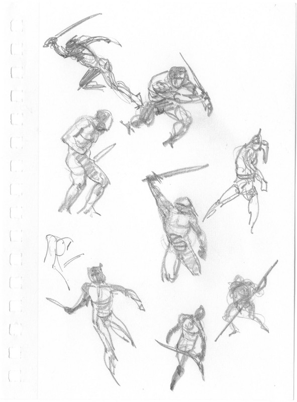 Mike Hoffman Original Pencil Art comic artist Personal Notebook 2013 130