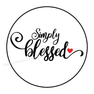 10cm Auto-Aufkleber Sticker Decal Laptop Farbe Simply Blessed bunt Rund R2213