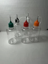 5X 50ml Empty Plastic Squeezable Liquid Dropper Bottles Needle Tip PET