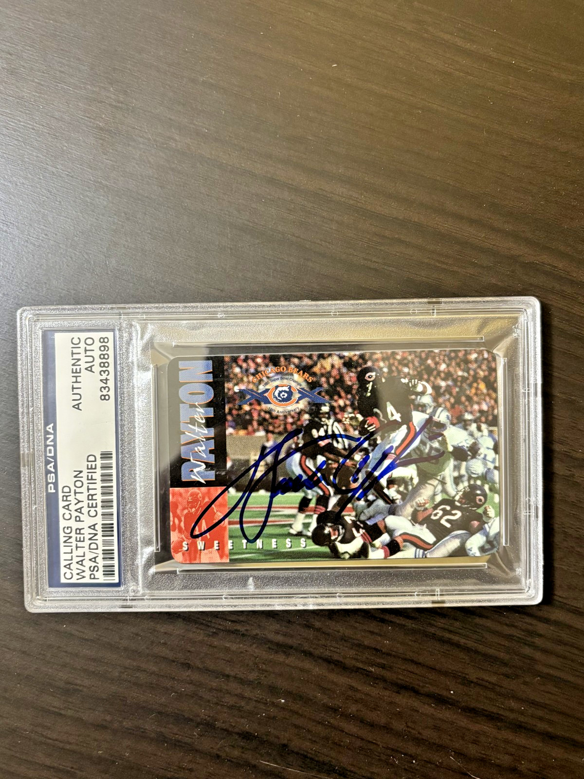 Walter Payton 1995 Calling Card PSA/DNA Certified Autograph Auto Signature Bears