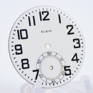 Elgin 16 Size B. W. Raymond 16 Size “Railroad” Enamel Pocket Watch Dial
