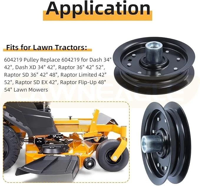 Polea 604219 reemplaza polea de cubierta Hustler 604219, polea loca Hustler 604219, Foto 3 de 4