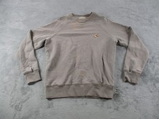 Maison Kitsun  Sweatshirt Mens XS Taupe Fox Head Patch Crewneck FM00360KM0002